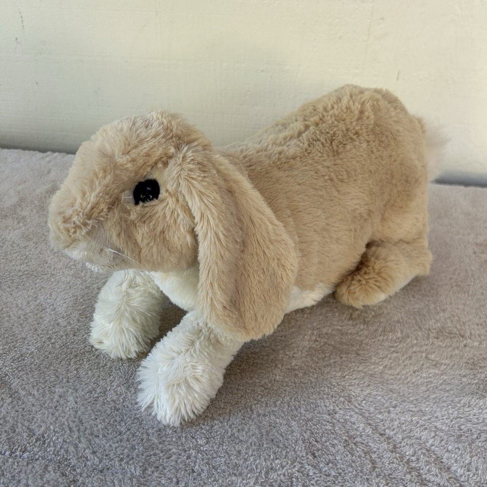 Folkmanis Floppy Lop Eared Bunny Rabbit Plush Puppet Stuffed Animal Toy Tan 17"